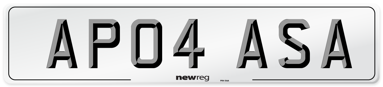 AP04 ASA Number Plate from New Reg